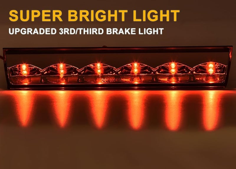 GPLUS LED Third 3rd Brake Light Compatible with Leer, ARE, Century, Jason and Astro AT-LED-36R, AT-LED-36R-01 Clear Lens Chrome Housing Tercera Luz De Freno - Image 4